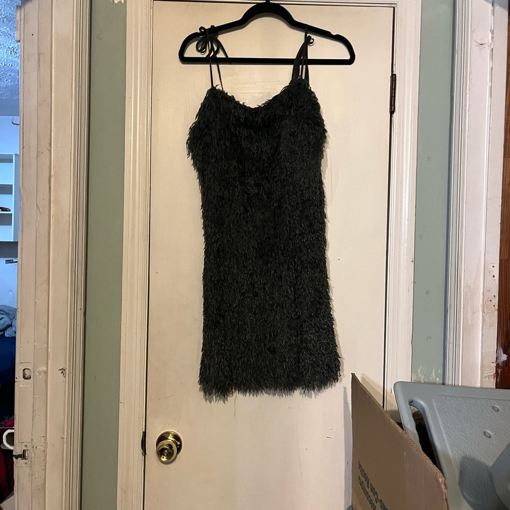 Forever 21 Black Fuzzy Dress